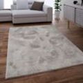 Teppich Wohnzimmer Kunstfell Plüsch Hochflor Shaggy Super Soft In Grau 80x150 cm - Paco Home