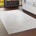 Teppich Handgefertigt Hochwertig 100 % Viskose Vintage Aufällig Meliert In Creme 120x170 cm - Paco Home