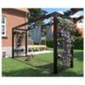Wäscheständer Garten aus Kiefer / Fichte mit dem Außenmaß 369 x 108 x 200 cm in Schwarz