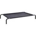 Lionto - Hundeliege Outdoor erhöhtes Hundebett Haustierliege (l) 114x76 cm Schwarz - schwarz