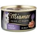 Miamor Katzenfutter Feine Filets in Jelly Thunfisch und Calamari 24x100g