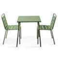 Set aus quadratischem Tisch und 2 Stühlen Grüner Kaktus - Grüner Kaktus