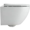 Whirlflush Hänge Wand wc Soho 3.0 Spülrandlos Tornado Spülung Weiß Glanz mit WC-Sitz Super Slim Toilette:Compact (480x360)
