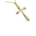 Firetti Kettenanhänger Schmuck Geschenk Gold 333 Halsschmuck Anhänger für Halskette Kreuz, Made in Germany - mit Diamant, gelb|goldfarben|silberfarben