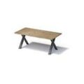 Bisley Fortis Table Regular, 2000 x 1000 mm, gerade Kante, geölte Oberfläche, X-Gestell, Oberfläche: P natürlich / Gestellfarbe: 334 anthrazitgrau