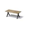 Bisley Fortis Table Regular, 2000 x 1000 mm, gerade Kante, geölte Oberfläche, X-Gestell, Oberfläche: P natürlich / Gestellfarbe: 333 schwarz