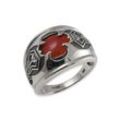 Der Herr der Ringe Fingerring Menschenkönige, 10004060, Made in Germany - mit Zirkonia (synth), rot|schwarz|silberfarben