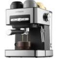Espressomaschine Edelstahl Design Touch Bedienfeld Dampfausstoßregler 1,6 Liter abnehmbarer Wassertank 850 Watt - Steinborg