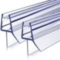 Duschdichtung 2x100cm, duschtür dichtung pvc Ersatzdichtung für Duschkabine Schwallschutz für 4-6mm Glas - 2 Stück - Meykoers