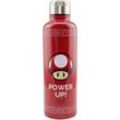 Super Mario Metall Trink- flasche Power Up rot/weiß, bedruckt, aus Edelstahl, Fassungvermögen ca.500 ml.