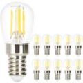 10 Stück led Gluehbirne E14 Vintage Lampe - ST25 Leuchtmittel edison Light Bulb 2700K 4W Glühlampe Warmweiß Filament Retro Birne Glas Antike