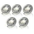 5x led Einbaustrahler dimmbar Einbau-Leuchten Spots 230V ultra-flach dimmbar set - 50