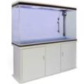 300 Liter Heimaquarium Aquarium mit Unterschrank Aquariumkobination mit LED-Licht in Weiß 70cm h x 120cm b x 39cm t - Weiß