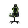 ELITE Gaming-Stuhl DESTINY, Rücken- und Nackenkissen, Wippmechanik, bis 170kg, Sitzhöhe 45-55, MG200 (Schwarz/Grün)