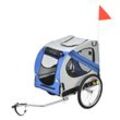 pro.tec Fahrradanhänger Max 26 kg Hunde Transport Blau