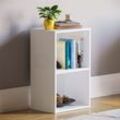 Home Discount - Oxford 2 Tier Cube Bücherregal Regal Lagerung Einheit, Weiß