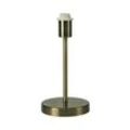 Inspired Deco - Cedar - Kleine Tischlampe mit rundem Sockel ohne Schirm, Inline-Schalter, 1 Licht E14 Antikmessing