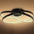 B.k.licht - Deckenleuchte led Design Frame Wohnzimmerlampe Deckenlampe Ringe schwarz Flur