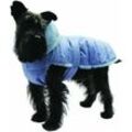 Hunde-Steppmantel mit Kunstpelz-Futter - Azzurro - 43 cm - Fashion Dog