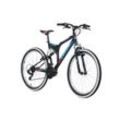 KS Cycling Mountainbike Fully 26'' Zodiac Schwarz-Rot RH 48 cm