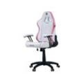 ELITE Gaming-Stuhl für Kinder PULSE, ergonomisch, bis 120kg, verstellbare Höhe, Wippmechanik, Kissen (Weiß/Pink)