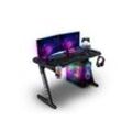 Elite Gaming-Tisch ROCKSOLID 2.0, Schreibtisch mit RGB-Beleuchtung, Carbon, Controller-Halterung uvm (2.0)