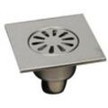 Mert-radiator - Edelstahl Bodenablauf Ablaufrinne Dusch Ablauf 15x15 cm Duschrinne Badablauf Siphon für Bad
