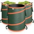 Gardebruk - Gartenabfallsack 3x165 Liter 30 kg Belastbarkeit stabil robust abwaschbar Garten Pop up Rasensack Laubsack