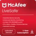 McAfee LiveSafe - Unbegrenzte Anzahl von Geräten - 1-Jahres-Abonnement