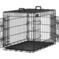 Feandrea l Hundekäfig, klappbar, Länge 92,5 cm, transportabel, 2 Türen, schwarz von Songmics PPD36H - Schwarz