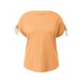 Große Größen: Shirt mit Raffungen am Ärmel, aus Flammgarn-Jersey, orange, Gr.50