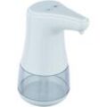 WENKO Sensor Desinfektionsmittelspender Diala, 360 ml, berührungsloser Desinfektionsspender, Weiß, Kunststoff (ABS) weiß, Polykarbonat transparent