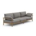 Dedon TIBBO 3er-Sofa Teak Linen Warm Gray