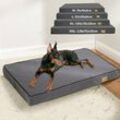 Bingopaw - Hundebett orthopädisch - Hundekissen Matratze Schlafplatz waschbar & rutschfest - Hundematte für mittlere Hunde bis 33kg - Grau 92x56x8cm