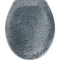 Wenko - Premium WC-Sitz Ottana Granit, aus antibakteriellem Duroplast mit Absenkautomatik, Grau, Duroplast granit , Edelstahl rostfrei silber matt