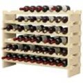 Weinregal Stapelbares Weinregal 6-Tier Weinlagerung für 60 Flaschen Weinständer Flaschenständer Weinlagerschrank aus Holz - 60 Flaschen - Soges