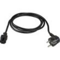 as-Schwabe Schutzkontakt/Geräte C13 Netzkabel Warmgeräte 2,0 m schwarz, 1 St.