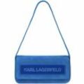 Karl Lagerfeld Essential Schultertasche Leder 24 cm royal blue