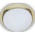Deckenleuchte NIERMANN "Opal matt, Dekorring Messing poliert, 45 cm, HFSensor,LED" Lampen Gr. Ø 45 cm, weiß LED Deckenlampen