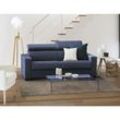 Schlafsofa Daaneb, Großes 2-Sitzer-Sofa, 100% Made in Italy, Wohnzimmersofa mit drehbarer Öffnung, mit verstellbaren Kopfstützen und schlanken