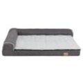 Hundebett groß Hunde, orthopädisches waschbares Hundebett, L-Form Hundesofa Hundekissen xl 120x90x25cm