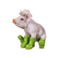colourliving Tierfigur Deko Schwein Erich mit Hut und Stiefel in grün Schweine Figuren Garten