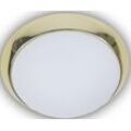 niermann Deckenleuchte Opal matt, Dekorring Messing poliert, 45 cm, HF Sensor, ohne Leuchtmittel, weiß