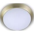 niermann Deckenleuchte Opal matt, Dekorring Messing matt, 45 cm, ohne Leuchtmittel, weiß