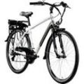 Zündapp E-Bike Trekking Z802 Herren 28 Zoll RH 48cm 21-Gang 374 Wh weiß grau