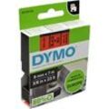 Dymo Originalband 40917 schwarz auf rot 9mm x 7m
