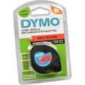 Dymo Originalband 91223 schwarz auf rot 12mm x 4m Plastik