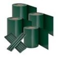 Juskys PVC Sichtschutzstreifen Doppelstabmatten Zaun 4er Set á 35m x 19cm - Zaunfolie – grün