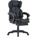 Trisens - Schreibtischstuhl Bürostuhl Gamingstuhl Racing Chair Chefsessel mit Fußstütze, Schwarz - Rot