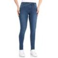 wonderjeans Skinny-fit-Jeans Skinny-WS76-80 Schmaler Skinny-Fit in hochelastischer Qualität, blau